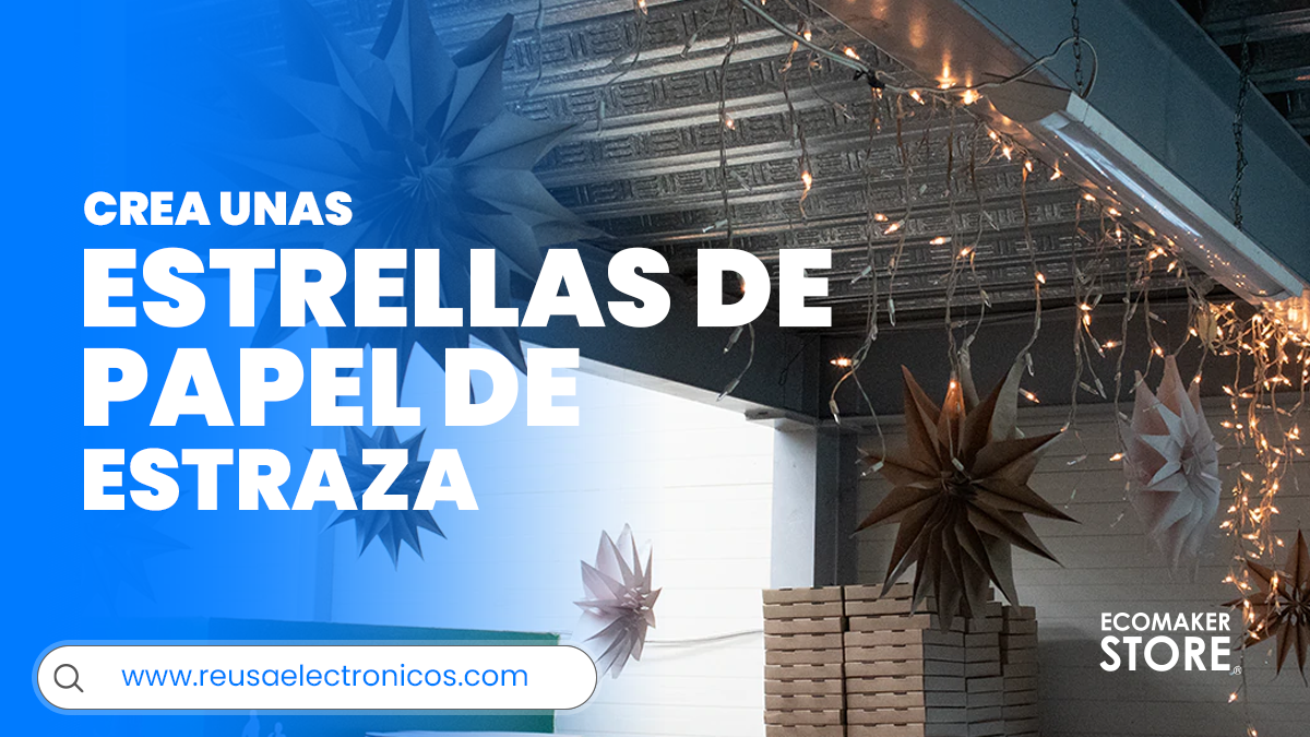 Estrellas de papel de estraza para esta navidad