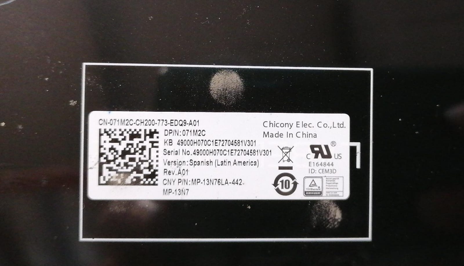 Refacciones para Laptop Dell Latitude 3580