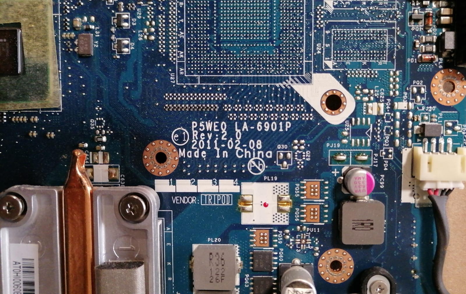 Refacciones para Laptop Gateway Nv57h