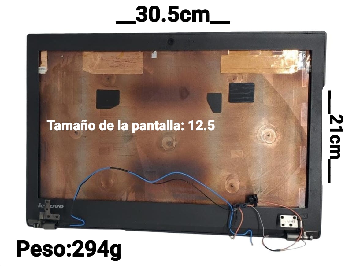 Top-Cover, Bisel, Bisagras y Cables de antena de Laptop Lenovo 12.5" Modelo X240 (Producto usado)