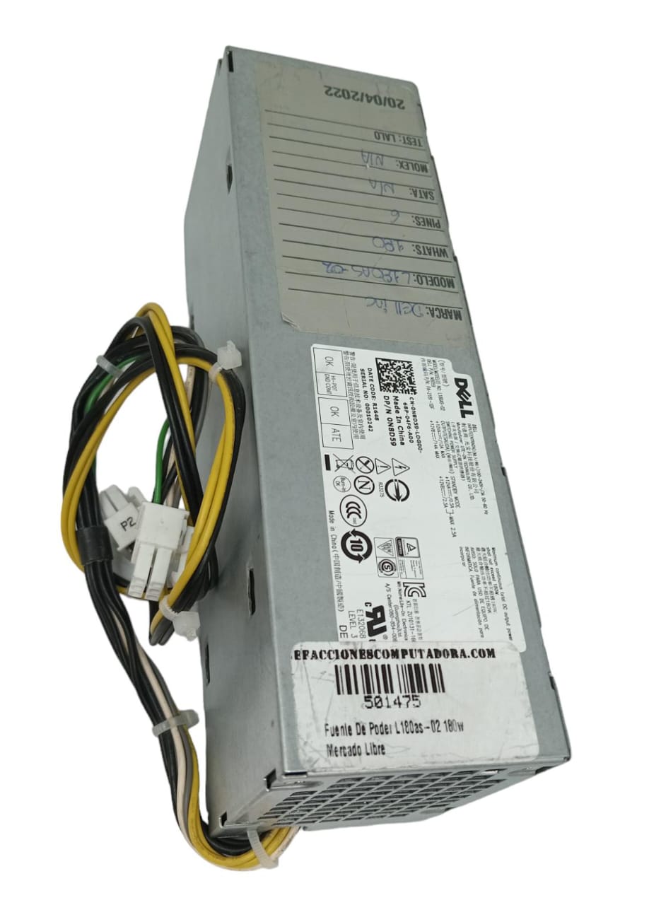 Fuente de Poder DELL Modelo L180AS-02 180W