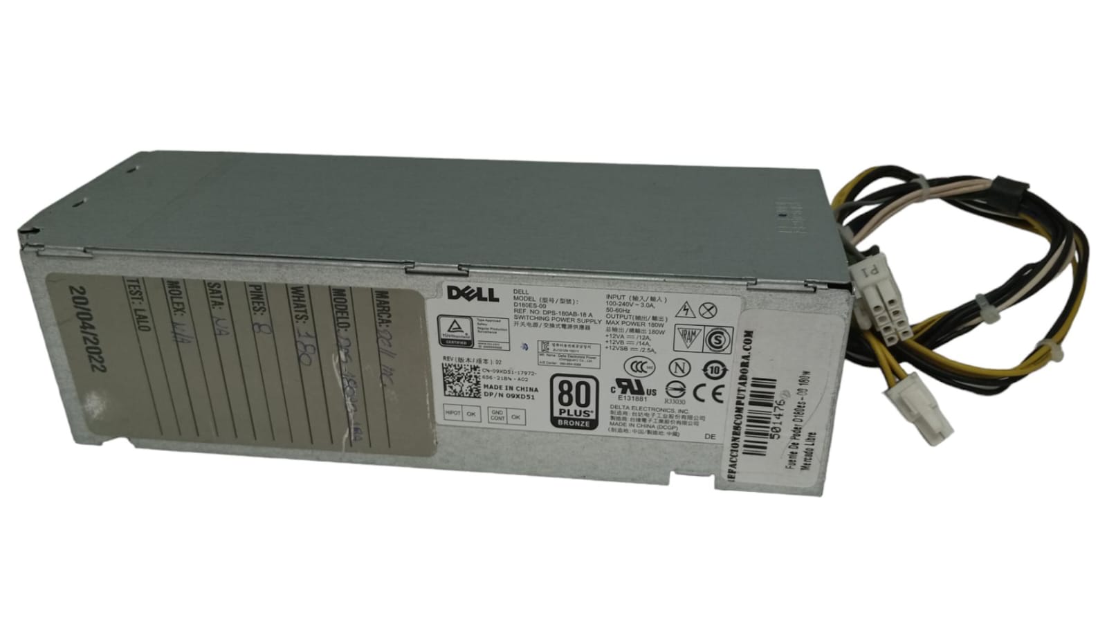 Fuente de Poder DELL Modelo DPS-180AB-18 A 180W