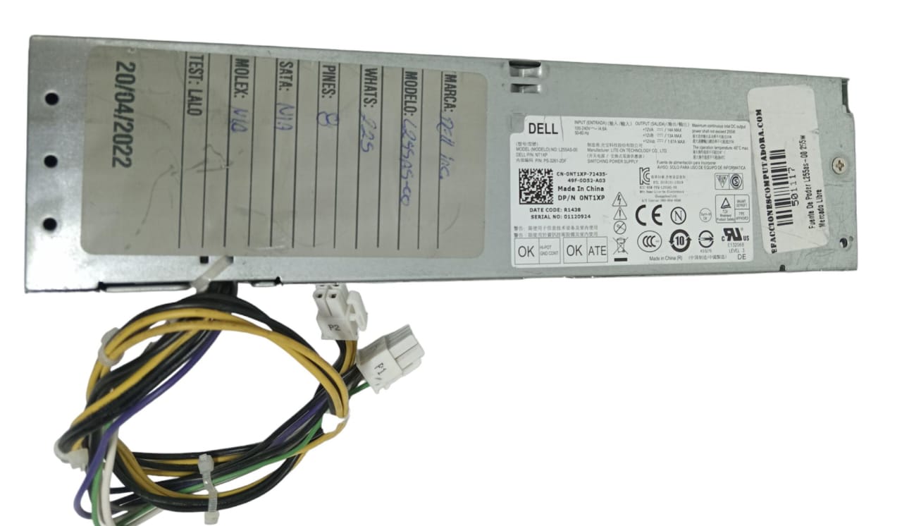 Fuente de poder DELL Modelo L255AS-00 225W