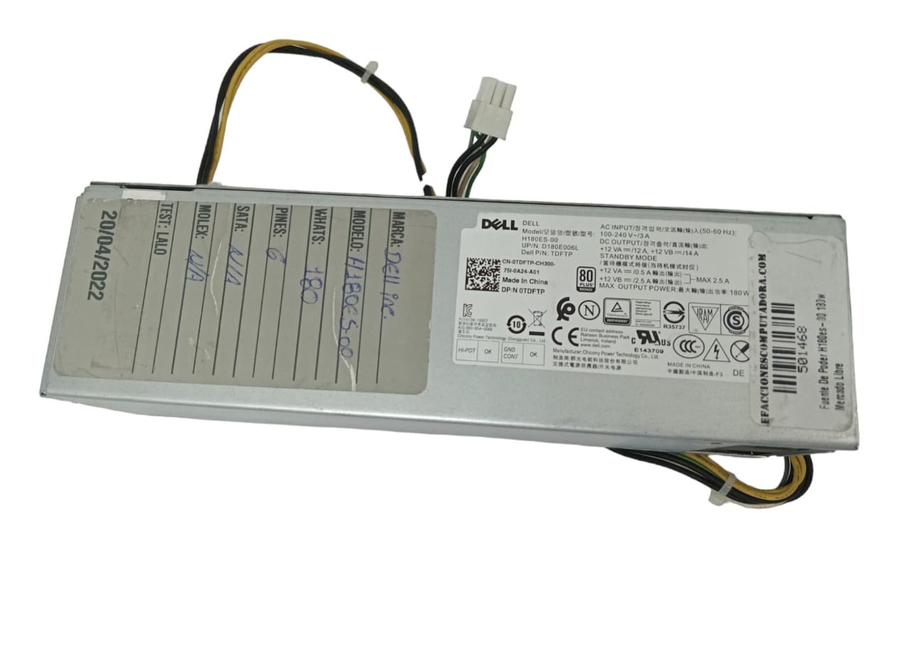 Fuente de poder DELL Modelo H180-00 180W