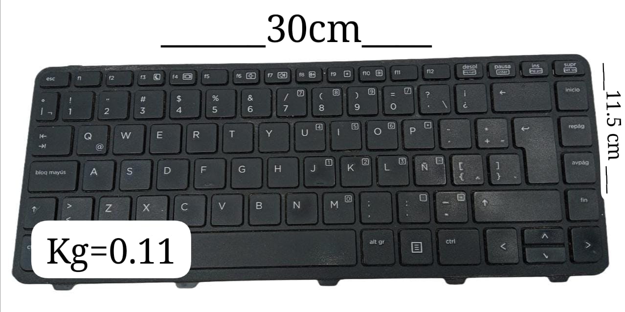 Teclado HP Probook 440 G1 Original, Largo: 30 cm Ancho: 11.5cm (Producto usado)