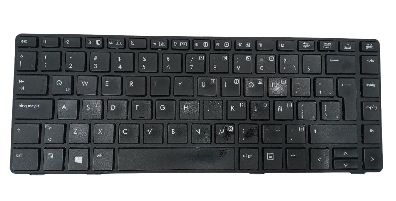 Teclado de Laptop Hp Probook 6470b L:30cm, A:11cm (producto usado)