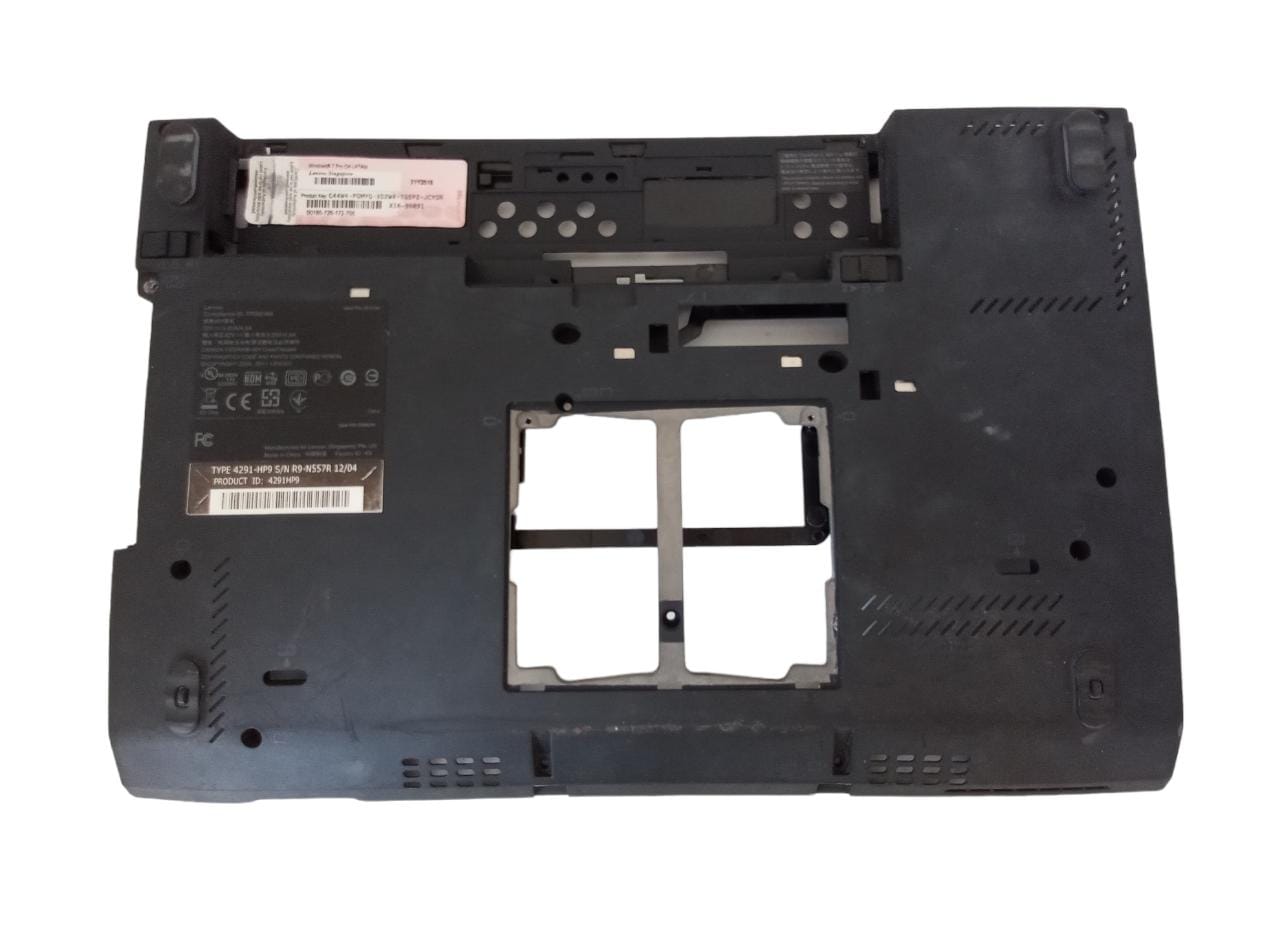 Carcasa Inferior, Tapa de memoria RAM, Bisagras ,Palmrest  y carcasa teclado de Laptop Lenovo  X220 (Producto usado)