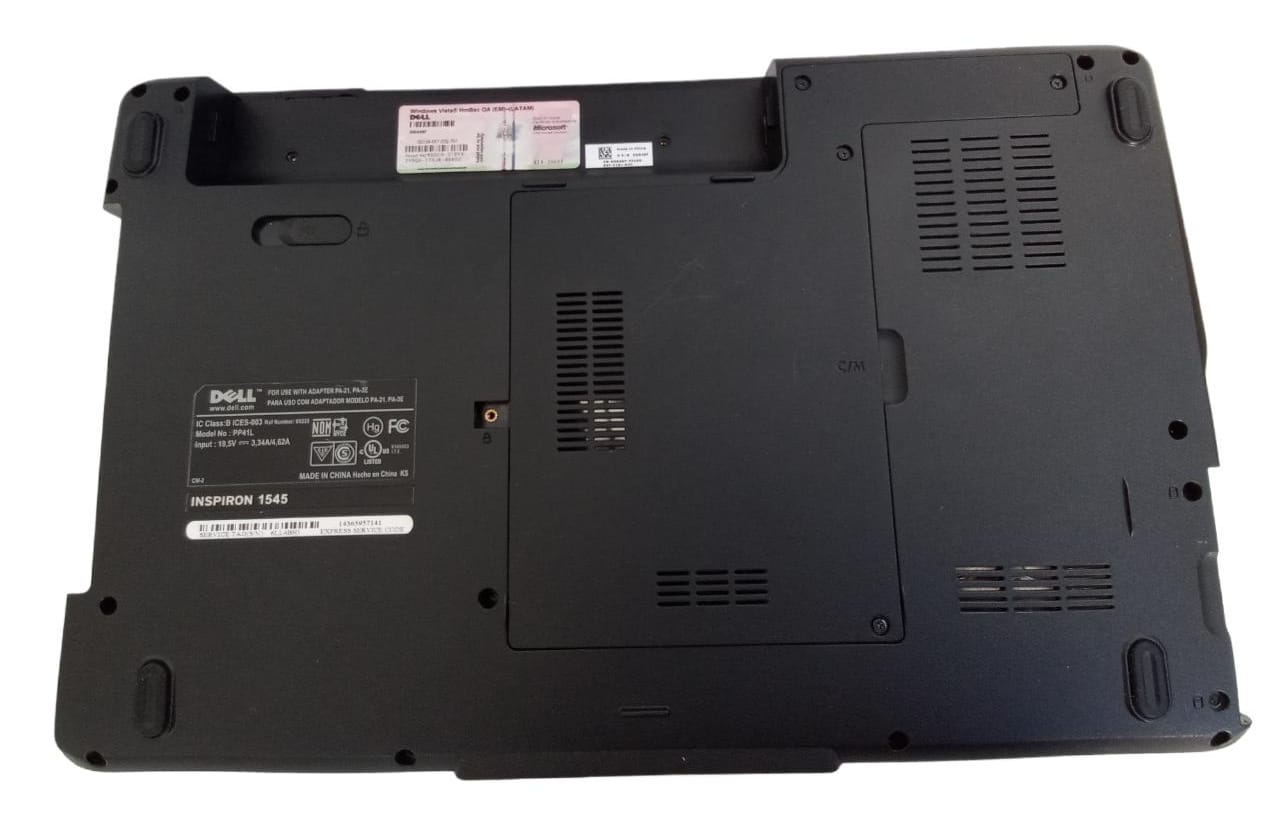 Tapa trasera, Palmrest, Top cover, Bisel y Bisagras Laptop Dell Inspiron 1545 (Producto usado)