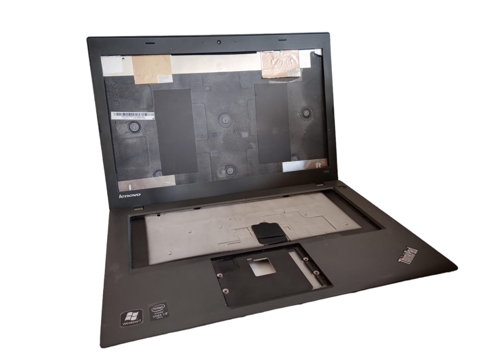 Carcasa base superior, Palmrest, Top cover, Bisel y Bisagras de Laptop Lenovo Thinkpad T450 (Producto usado)