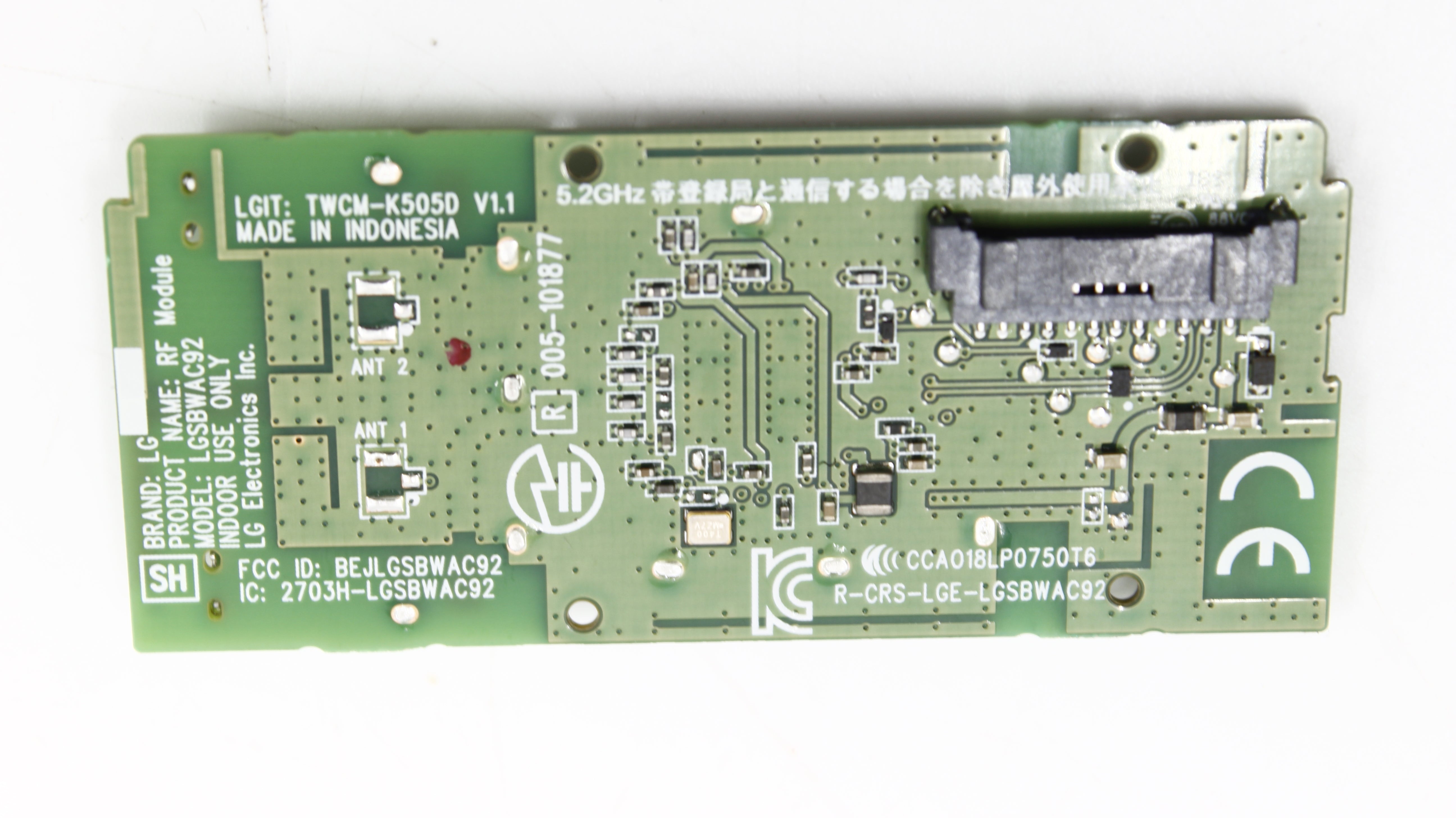 Modulo wireless LG 55UK6250PUA LGSBWAC92 EAT64454802