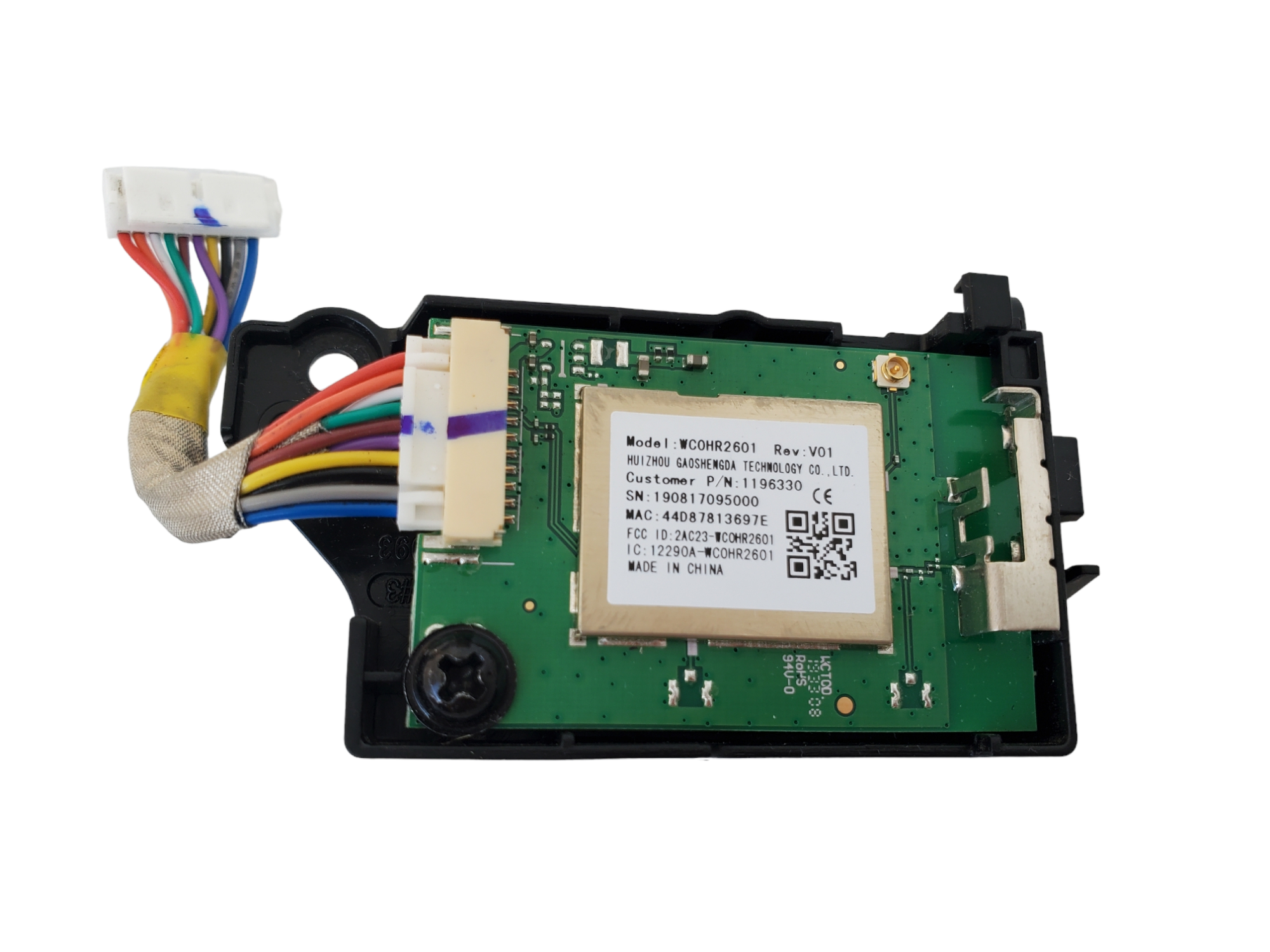 Módulo de WIFI con botón y sensor ir, flex hisense 43r6000fm