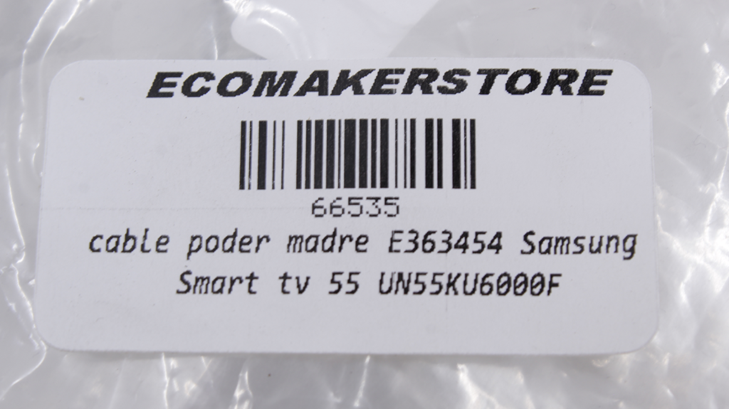 Cable poder madre E363454 Samsung Smart tv 55 UN55KU6000F