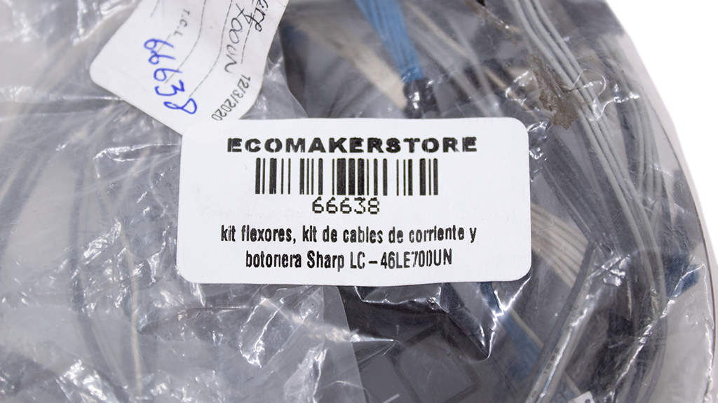 kit flexores, kit de cables de corriente y botonera Sharp LC-46LE700UN