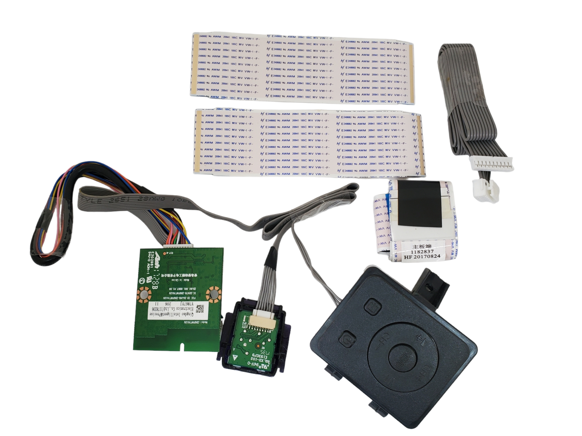 kit flexores, cable de alimentación, modulo de encendido/wifi y sensor infrarrojo Sharp LC65P6000D