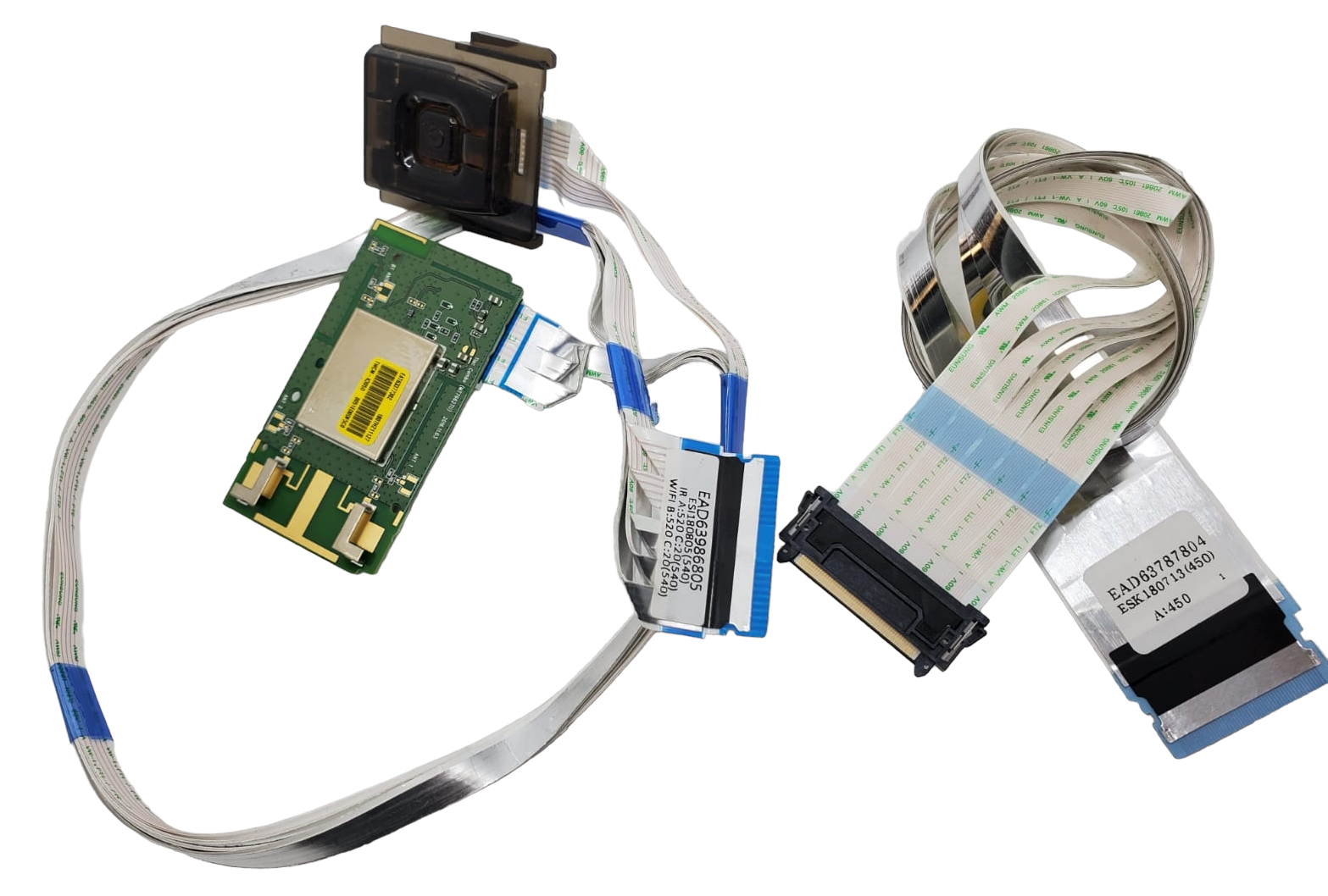 kit de flexores, cables de alimententacion, cables de corriente, modulo de wifi y modulo de wifi LG 70UK6550PUA