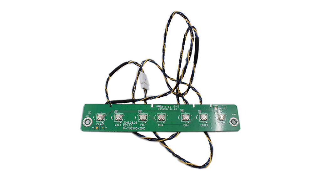 kit flexor, cables de antena, cable de corriente y modulo de botones Sharp 4T-C70BK2UD