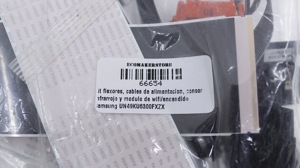 kit flexores, cables de alimentación, sensor infrarrojo y modulo de wifi/encendido Samsung UN49KU6300FXZX